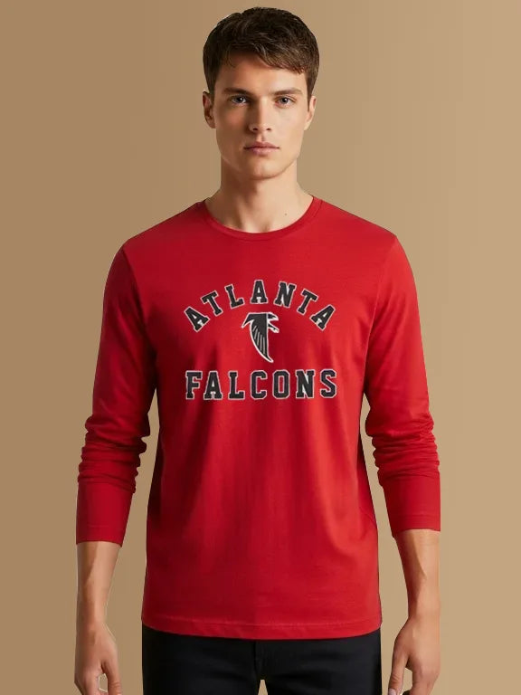 47 Single Jersey Crew Neck Long Sleeve Shirt For Men-Red-SP1845