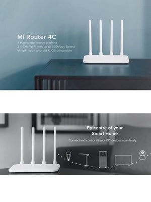 Xiaomi Mi 4C Router 300Mbps WIFI Router 5dBi 2.4GHz 802.11a/b/g with four Antennas-BE1894/BR14046