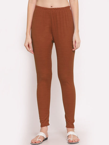 Bella Couture Summer Leggings For Ladies-Coral Brown-SP2041