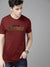 47 Single Jersey Crew Neck Tee Shirt For Men-Maroon with Print-SP1659/RT2398