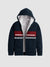 Miami Vibes Stylish Inner Fur Zipper Hoodie For Kids-Navy With Maroon Panel-SP1173/RT2291