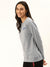 NK Fleece Crew Neck Sweatshirt For Ladies-Grey Melange-BR83