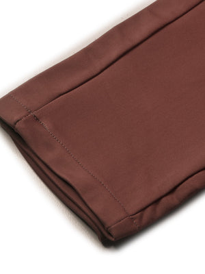 Louis Vicaci Slim Fit Lycra Trouser Pent For Men-Brown-BR516