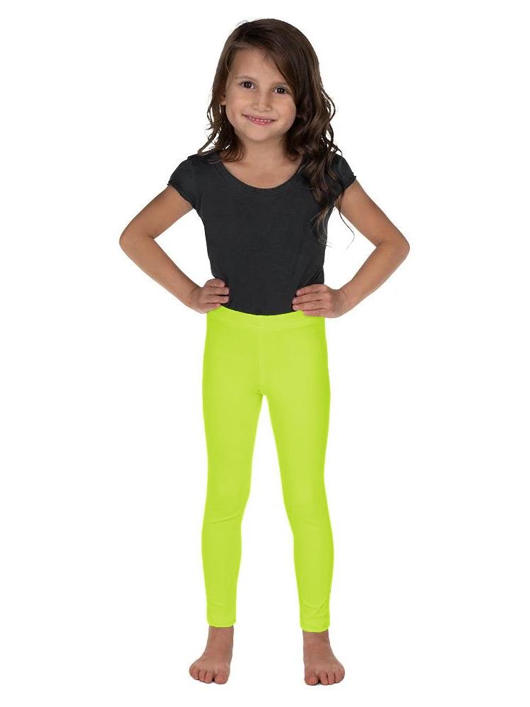 Bella Couture Legging For Girls-Lime Green-SP2095