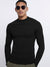 River Island Crew Neck Allover Ribbed Sweatshirt For Men-Black-SP1134/RT2268