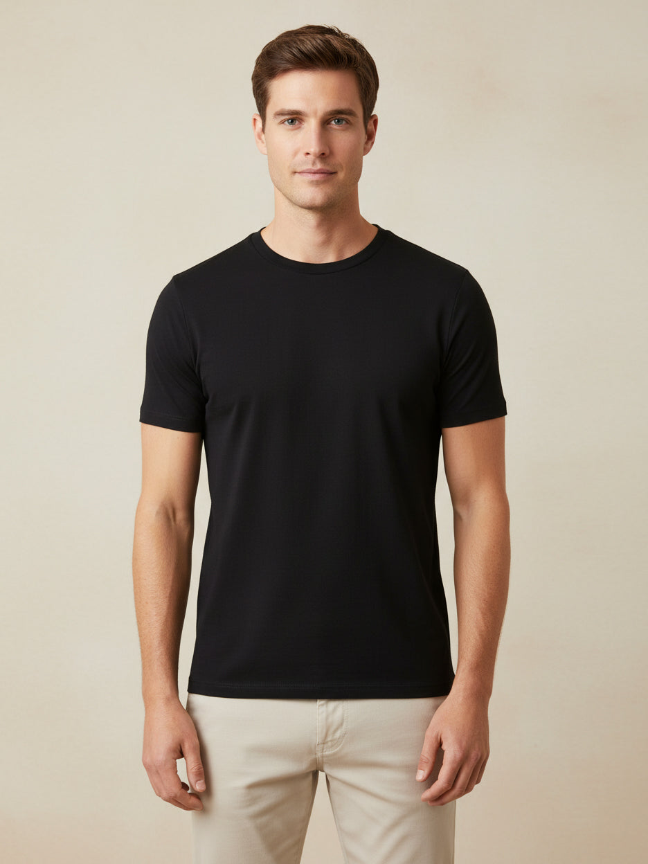 Louis Vicaci Summer T Shirt For Men-Dark Grey-BE952/BR13200