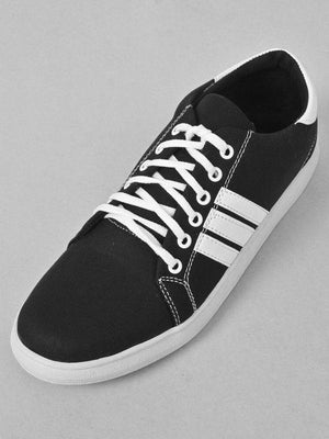 Men Vans Style Stripe Sneaker Shoes-Black-RT1862