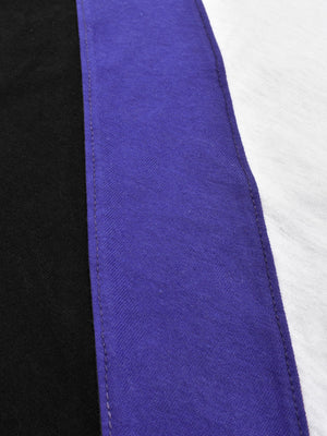 Champion Single Jersey Polo Shirt For Kids-Black with Purple & White-SP1682/RT2404
