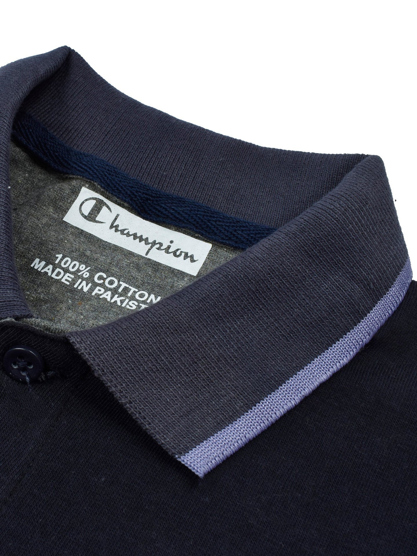 Champion Single Jersey Polo Shirt For Kids-Charcoal Melange with Peach & Navy Panels-BE934/BR13181