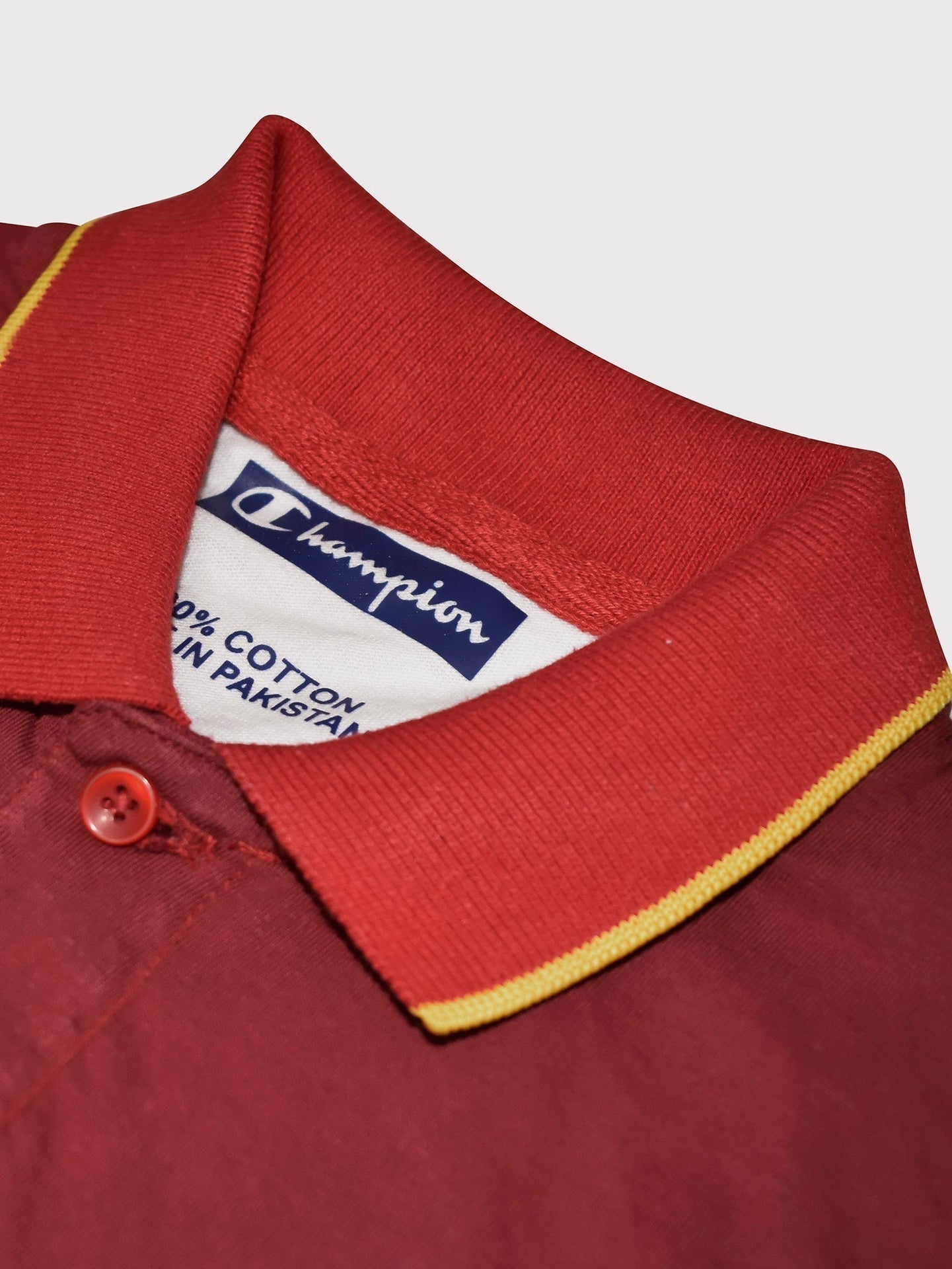 Champion Single Jersey Polo Shirt For Kids-Peach with Yellow & Red-SP1702/RT2412