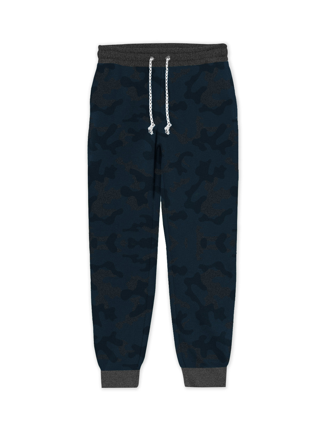 Mango Fleece Slim Fit Jogger Trouser For Kids-Dark Navy With Allover Camouflage-SP1249