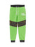 Drift King Slim Fit Terry Fleece Jogger Trouser For Kids-Green And Black With Floral Panel-SP900