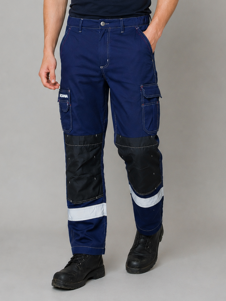 Navy Blue Cargo Trouser For Men-BE3706
