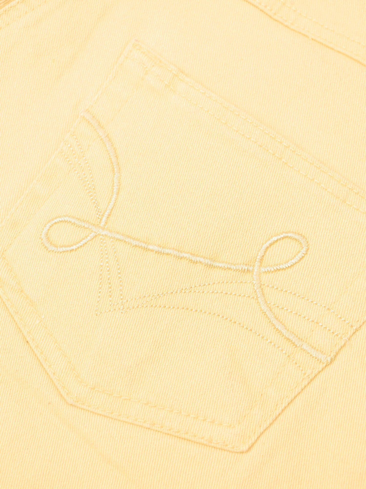Authentic Regular Fit Denim For Ladies-Light Yellow-BR144