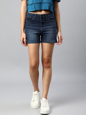 NXT Denim Short For Ladies-Navy Faded-SP2436