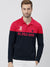 U.S.P.A Long Sleeve Polo Shirt For Men-Dark Pink & Navy-SP6448