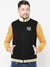 P&B Sleeveless Mock Neck Zipper Jacket For Men-Black & Skin-BE516/BR1793