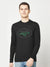 47 Single Jersey Crew Neck Long Sleeve Shirt For Men-Black with Print-SP2032