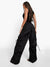 PLT Plus Toggle Detail Parachute Trouser For Ladies-Black-SP3345