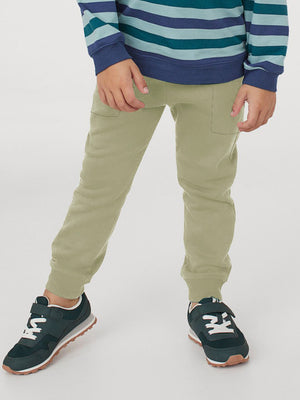 ADS Fleece Slim Fit Jogger Trouser For Kids-Pale Green-SP903
