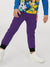 ADS Terry Fleece Slim Fit Jogger Trouser For Kids-Purple-SP904