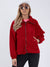 High Neck Hooded Festival Jacket For Ladies-Red-SP3273