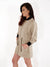 Boohoo Longline Lightweight Soft Shell Jacket For Ladies-Camel-SP3287