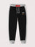 Red Pearl Fleece Slim Fit Jogger Trouser For Kids-Black & Grey  With Assorted Stripes-SP895