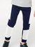 Y.F.K Fleece Jogger Trouser For Kids-Navy with White Panels-BE106/BR923