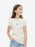 ROXY Summer Single Jersey Crew Neck Tee Shirt For Girls-Off White Melange-SP1846