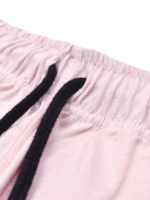 MAN Single Jersey Lounge Short For Men-Pink with Stripe-SP1790