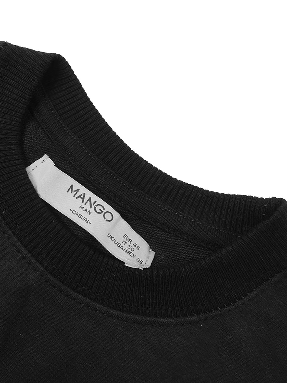 Mango Terry Fleece Sweatshirt For Kids-Black-SP149