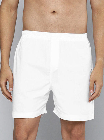 M-17 Single Jersey Boxer Short For Men-White-RT830