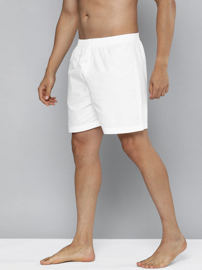 M-17 Single Jersey Boxer Short For Men-White-RT830