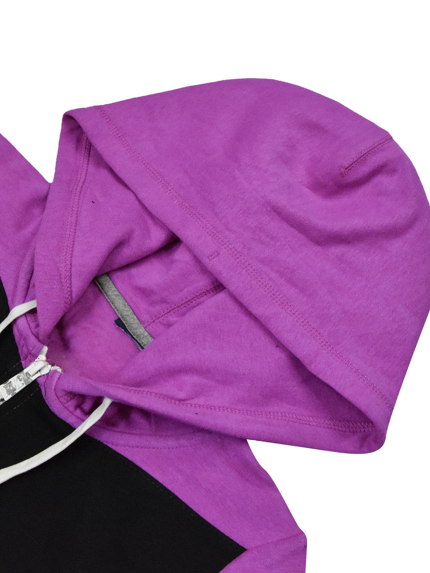Next Fleece Zipper Hoodie For Men-Dark Magenta with Black Panel-BE15681/SP46