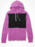 Next Fleece Pullover Hoodie For Men-Pink With Navy Panel-SP449