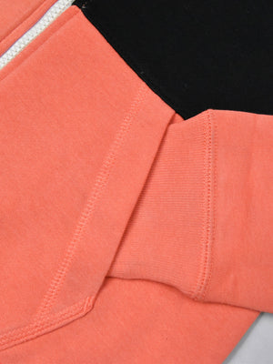 Next Fleece Zipper Hoodie For Men-Orange with Black Panel-SP463