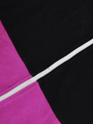 Nyc Polo Fleece Zipper Hoodie For Men-Dark Pink with Black Panel-SP56