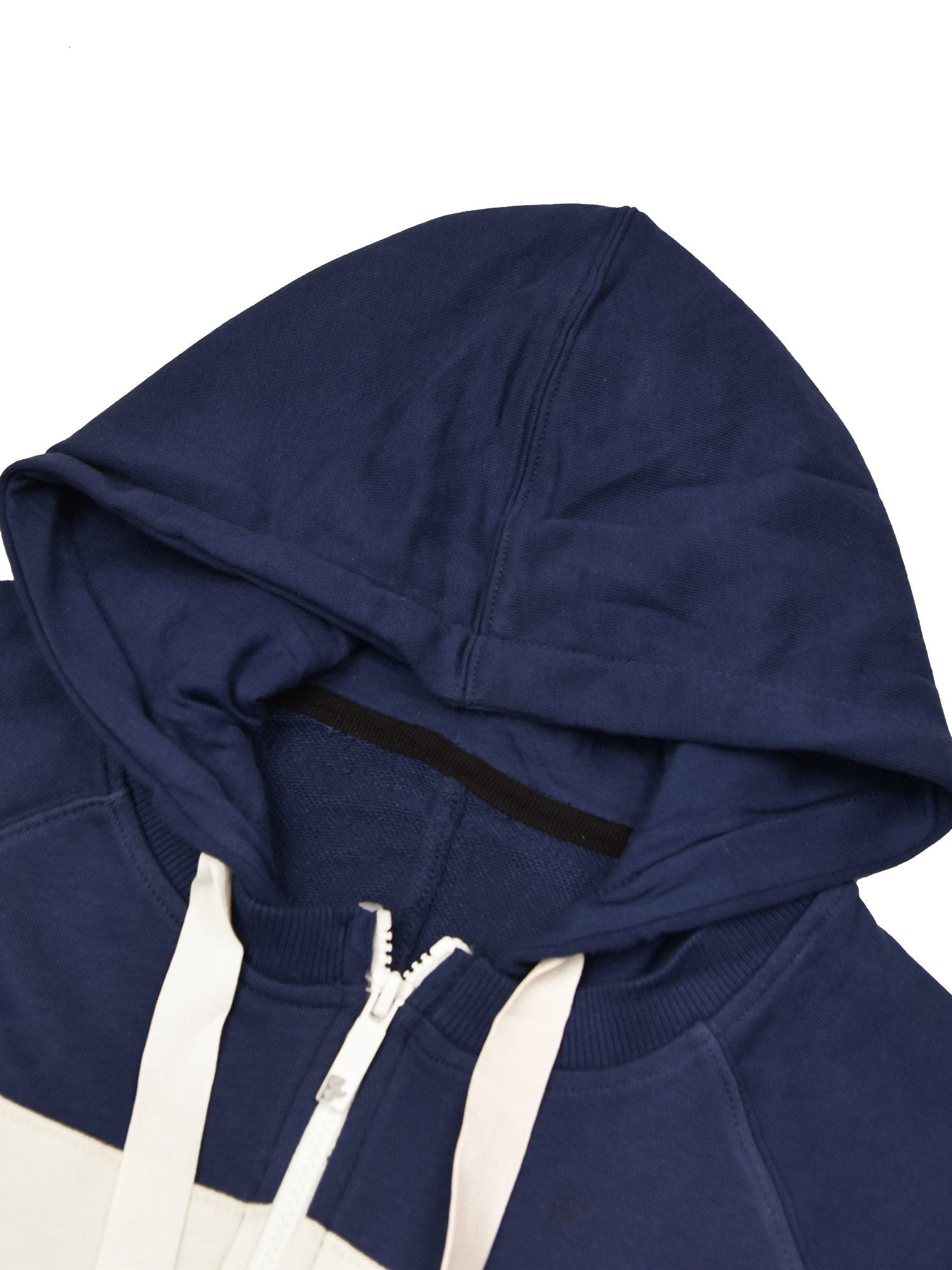 Next Terry Fleece Zipper Hoodie For Men-Navy-SP236