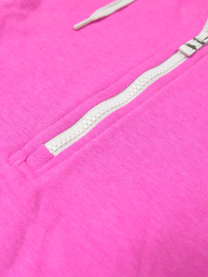 NK Fleece 1/4 Zipper Hoodie For Men-Pink-SP44