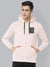 NYC Polo Terry Fleece Zipper Hoodie For Men-Pink Melange-SP1563