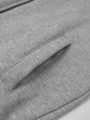 Next Fleece Zipper Mock Neck For Men-Grey Melange-BE521/BR1797