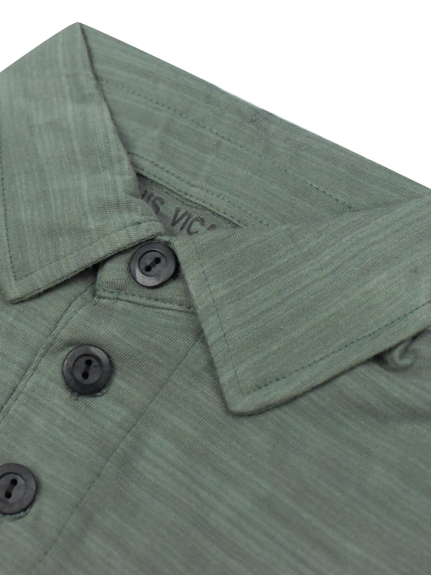 Louis Vicaci Long Sleeve Polo For Men-Green with Linning-BE15064