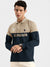 U.S.P.A Long Sleeve Polo Shirt For Men-Wheat & Navy-SP6436