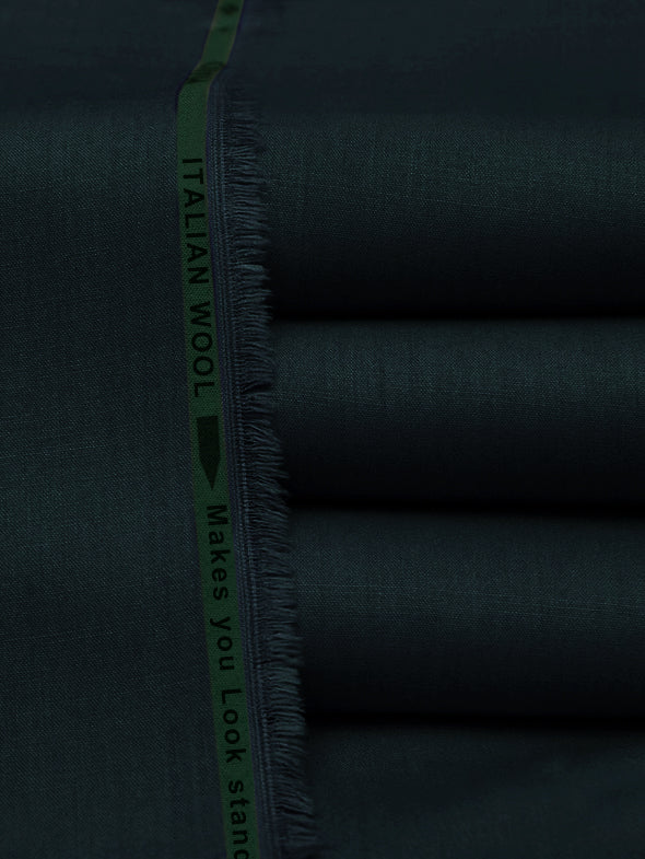 Soft Italian Crystal Wool Unstitched Fabric For Winter-Green-BE260/BR1064