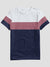 Nxt Single Jersey Crew Neck Tee Shirt For Men-Grey Melange with Red & Navy-SP842