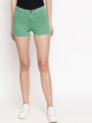 Old Navy Grinding Denim Short For Ladies-White-BR139