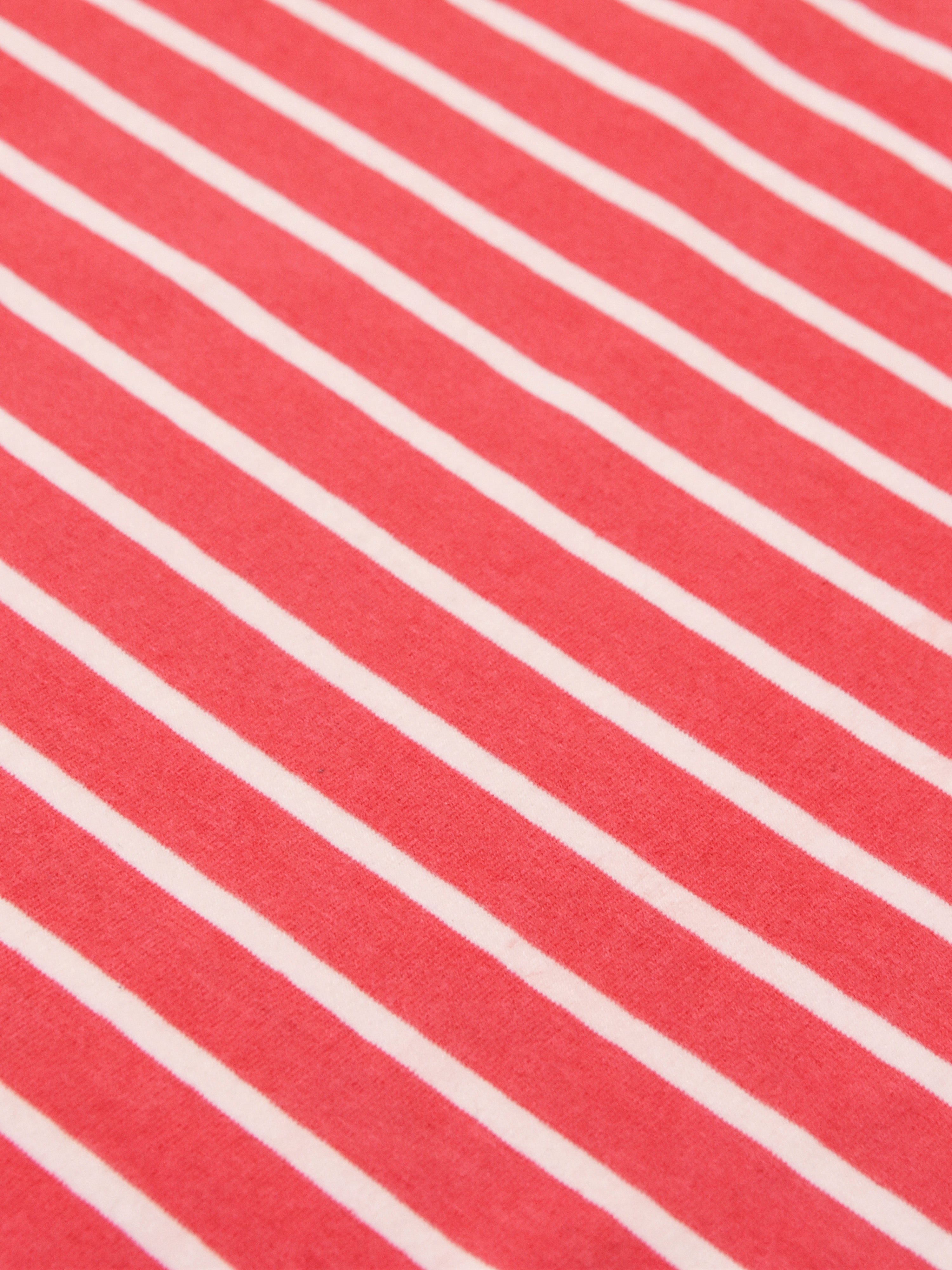 Nxt Long Sleeve Crew Neck Jersey Lycra Strech Blouse For Ladies-Red With Stripes-RZ22