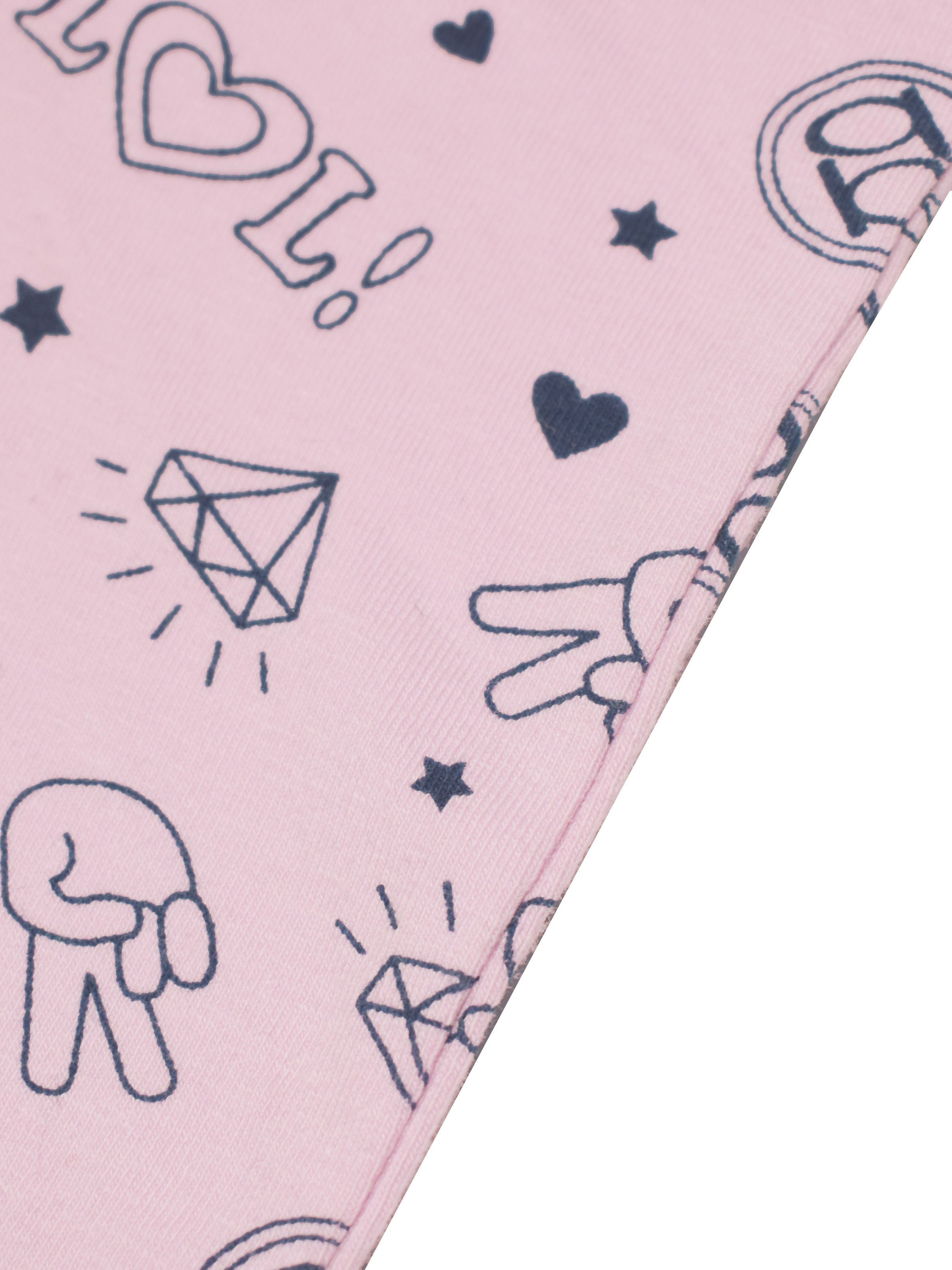 Next Summer Signle Jersey Baby Girl Short For Kids-Baby Pink with All Over Print-RT2511