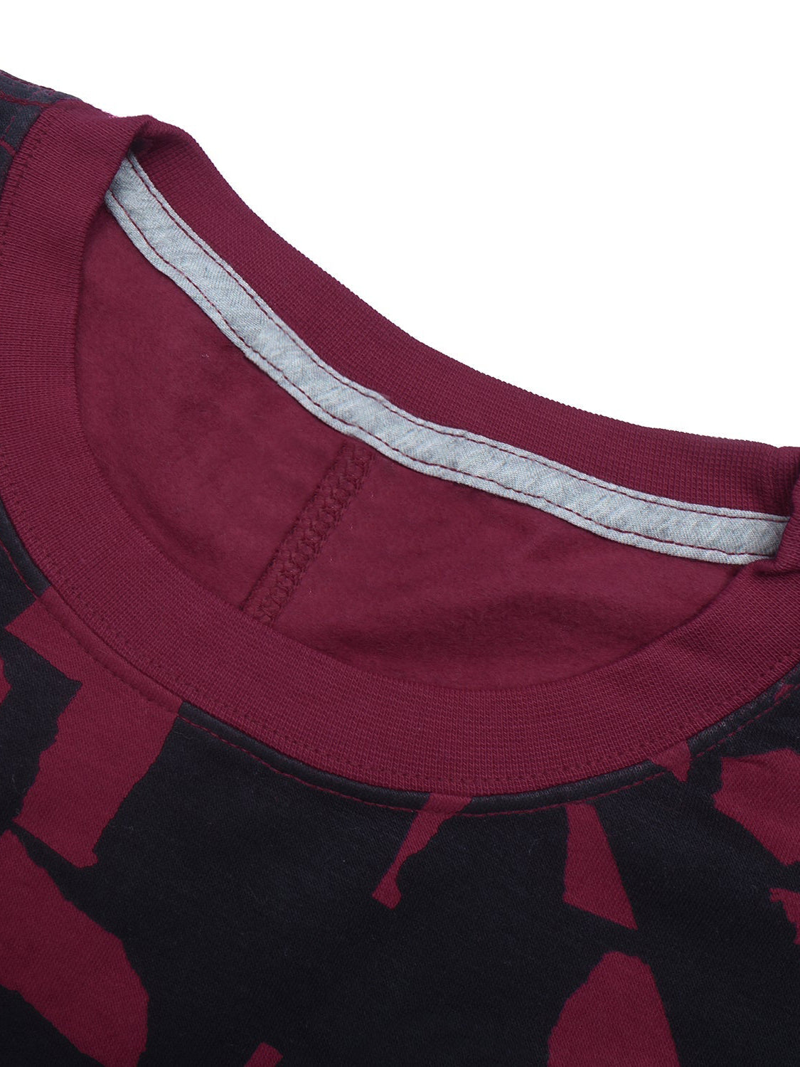 Nyc Polo Fleece Cap Sleeve Long Length Sweatshirt For Ladies-Black & Dark Pink-BE627